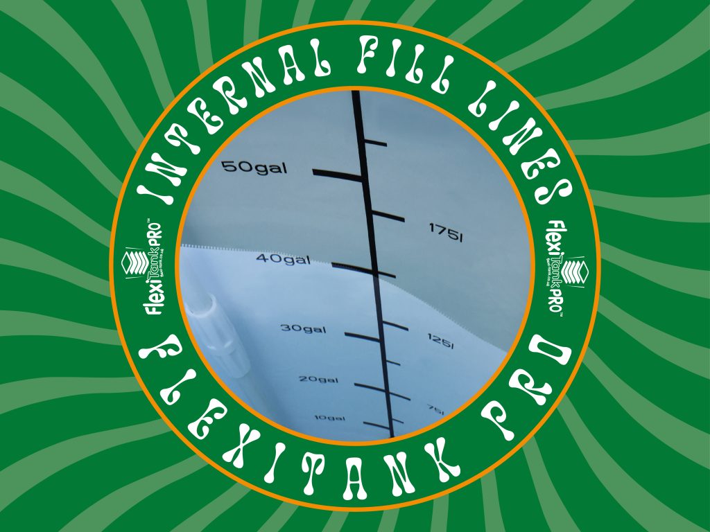 Above: Take your reservoir filling to the next level - with FlexiTank Pro’s internal fill lines!