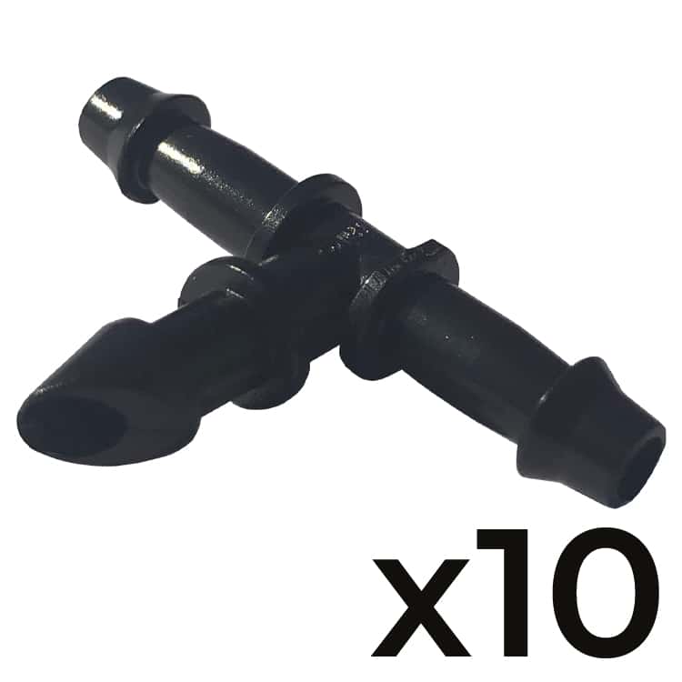6mm Tee Connectors (10 Pack)